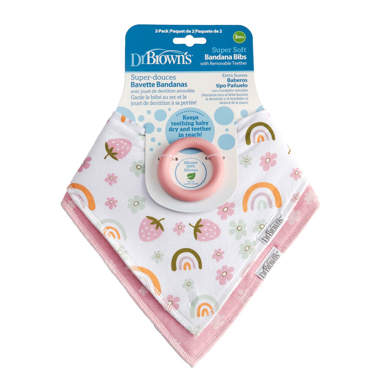 Dr. Brown's™ Bandana Bibs with Removable Teether - Image 2