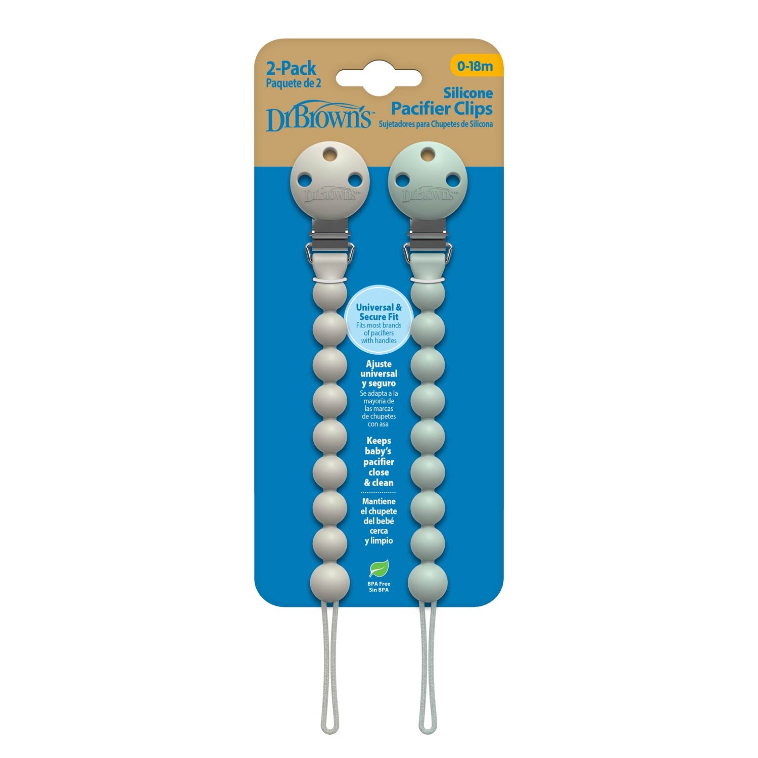 Dr. Brown's™ Silicone Pacifier Clips