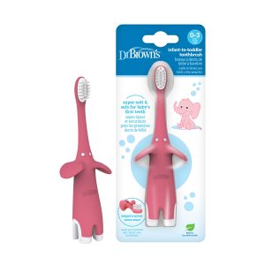 Dr. Brown's Infant-to-Toddler Toothbrush. Elephant. 1-Pack