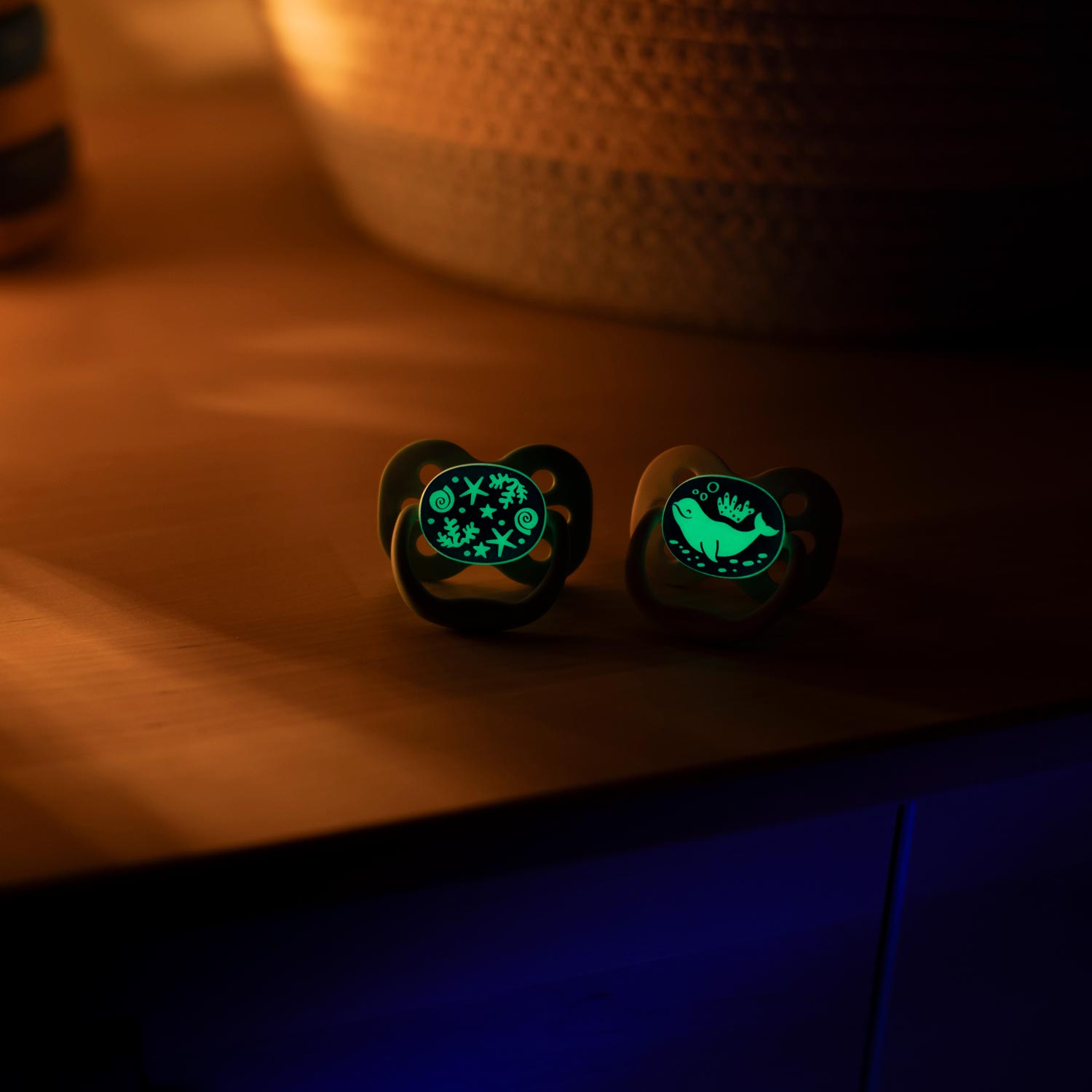 Dr. Brown's™ Advantage™ Glow-in-the-Dark Pacifiers. Ages 0-6 months. 2 Count - Image 5