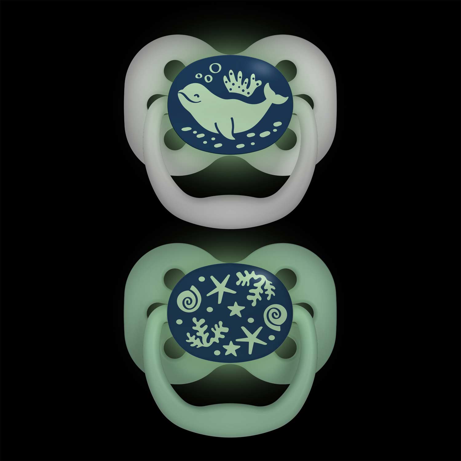 Dr. Brown's™ Advantage™ Glow-in-the-Dark Pacifiers. Ages 0-6 months. 2 Count - Image 3