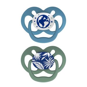 Dr. Brown's™ Advantage™ Glow-in-the-Dark Pacifiers. Ages 6-18 months. 2 Count