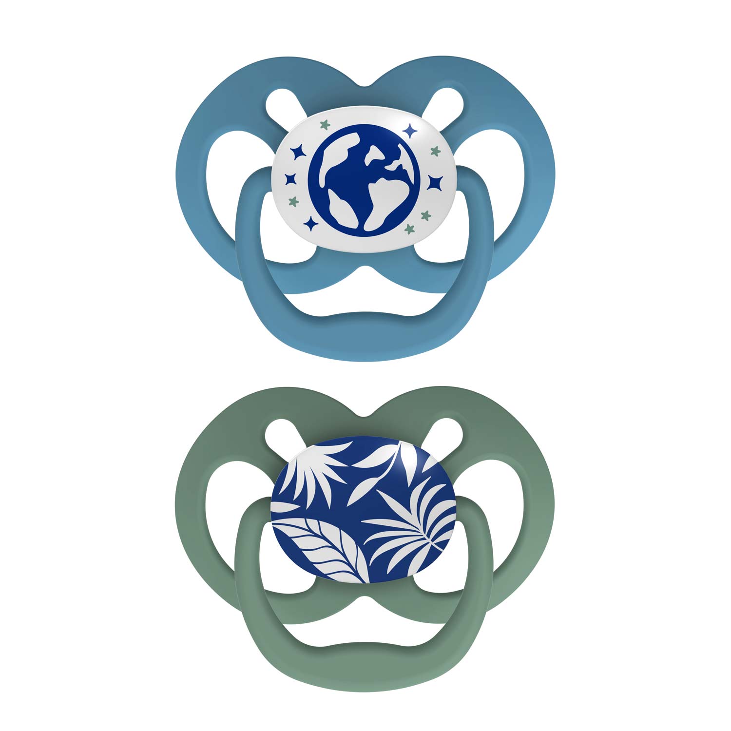 Dr. Brown's™ Advantage™ Glow-in-the-Dark Pacifiers. Ages 6-18 months. 2 Count