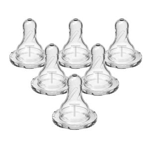 Dr. Brown's Natural Flow Narrow Baby Bottle Silicone Nipple. Level T. 6-Pack