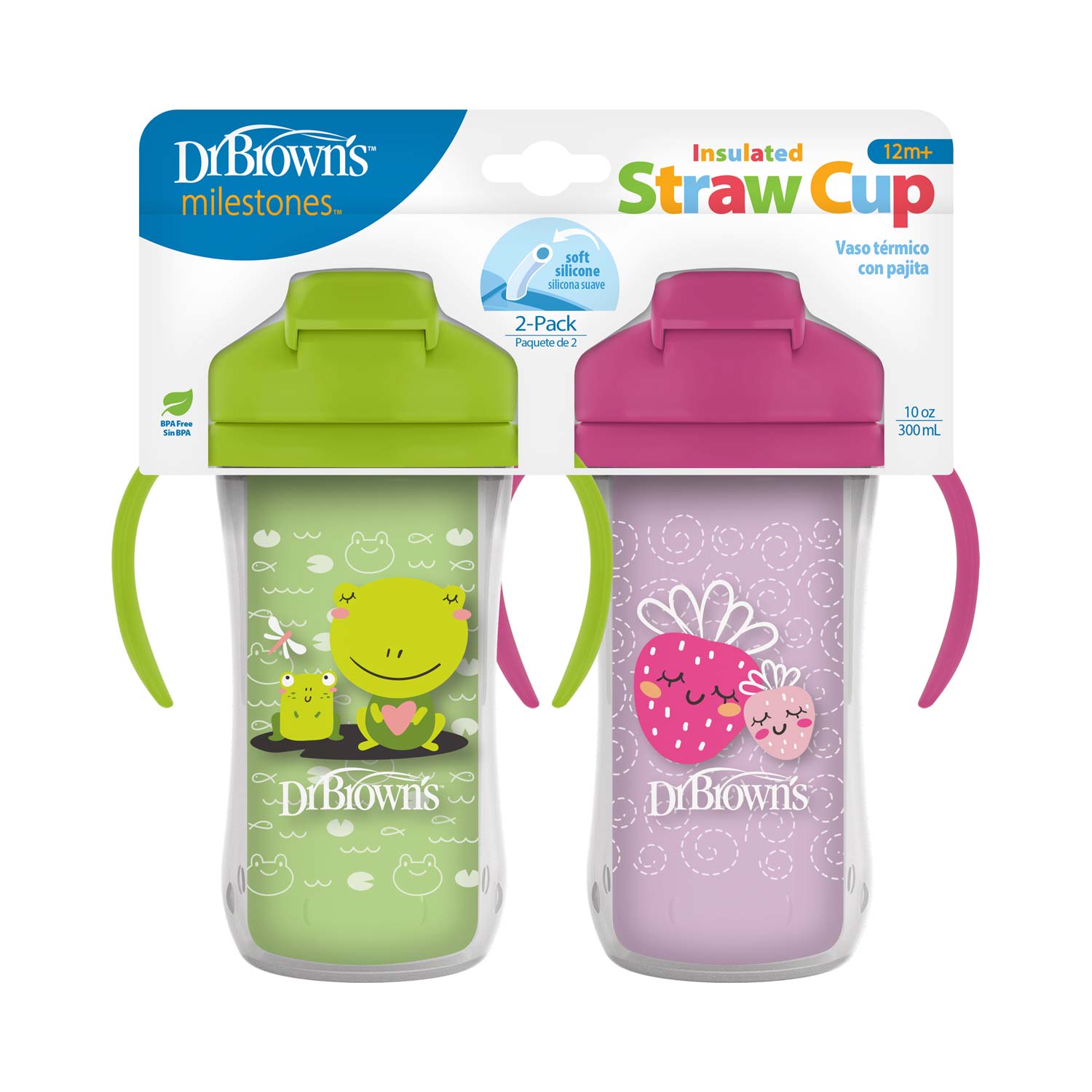Dr. Brown's® Milestones™ Insulated Straw Cup. 2-Pack - Image 2