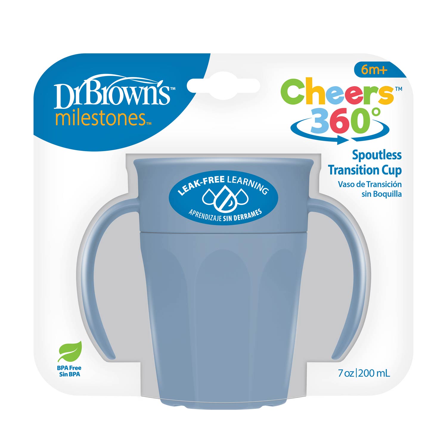 Dr. Brown's® Milestones™ Cheers360™ Cup with Handles. 7 oz/200 mL - Image 2