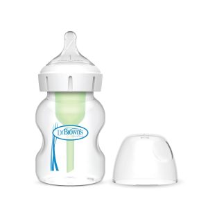 Dr. Brown's Natural Flow Anti-Colic Options+ Wide-Neck Baby Bottle. with Level 1 Slow Flow Nipple