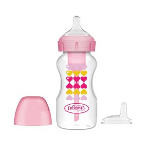 Dr. Brown's Natural Flow Anti-Colic Options+ Wide-Neck Sippy Bottle Starter Kit