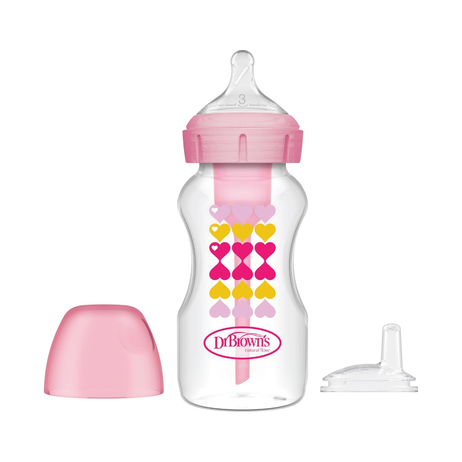 Dr. Brown's Natural Flow Anti-Colic Options+ Wide-Neck Sippy Bottle Starter Kit