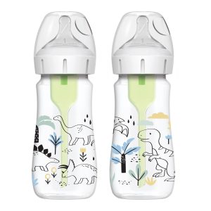 Dr. Brown's Natural Flow Anti-Colic Options+ Wide-Neck Baby Bottle. 9oz/270mL. 2-Pack