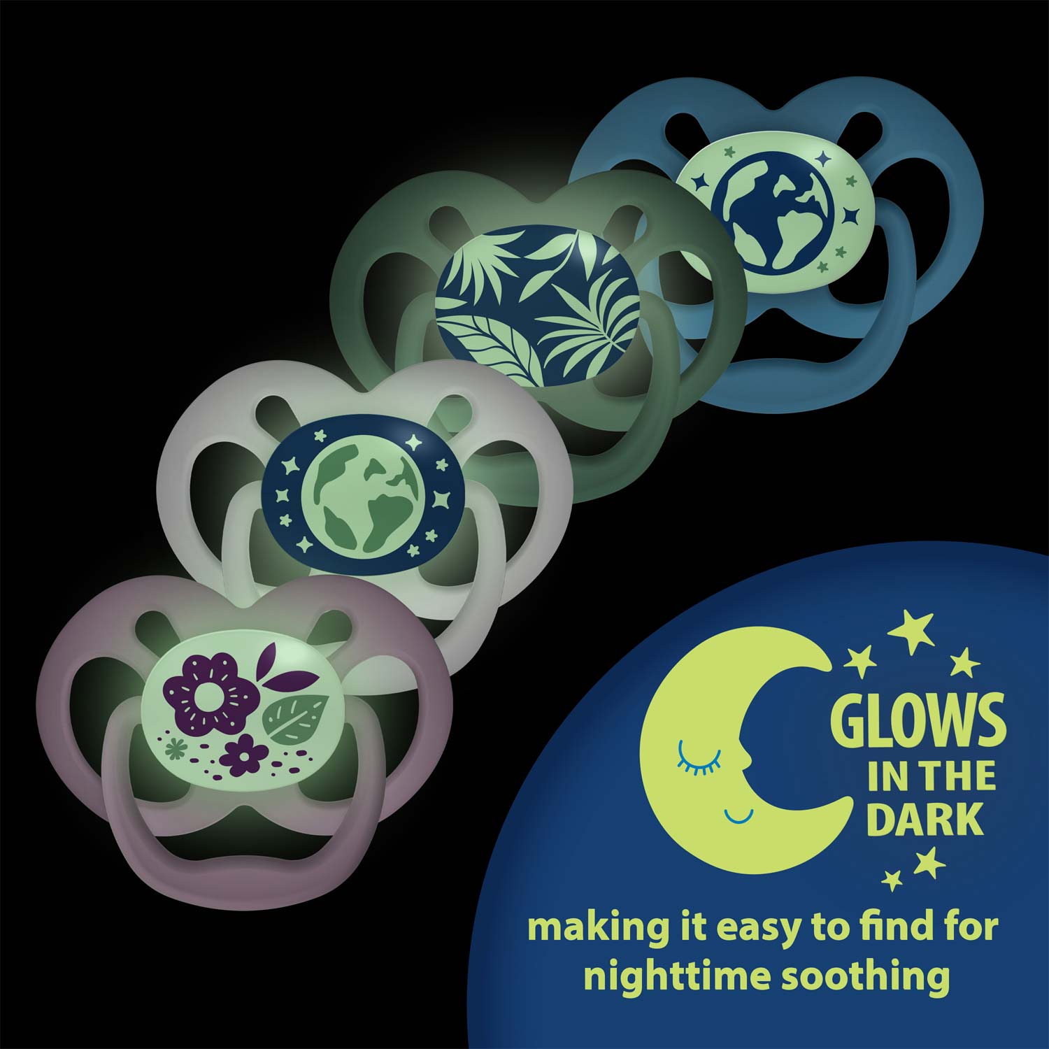 Dr. Brown's™ Advantage™ Glow-in-the-Dark Pacifiers. Ages 6-18 months. 2 Count - Image 7