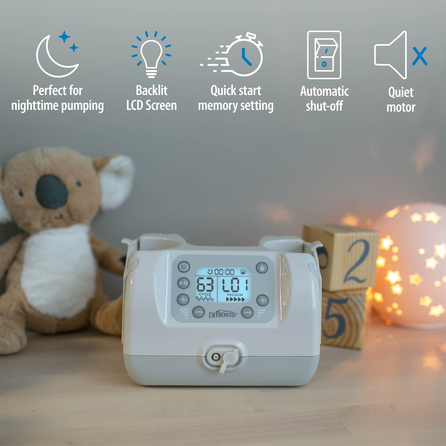 Dr. Brown's Customflow Double Electric Quiet Breast Pump with SoftShape Silicone Shields - Image 5