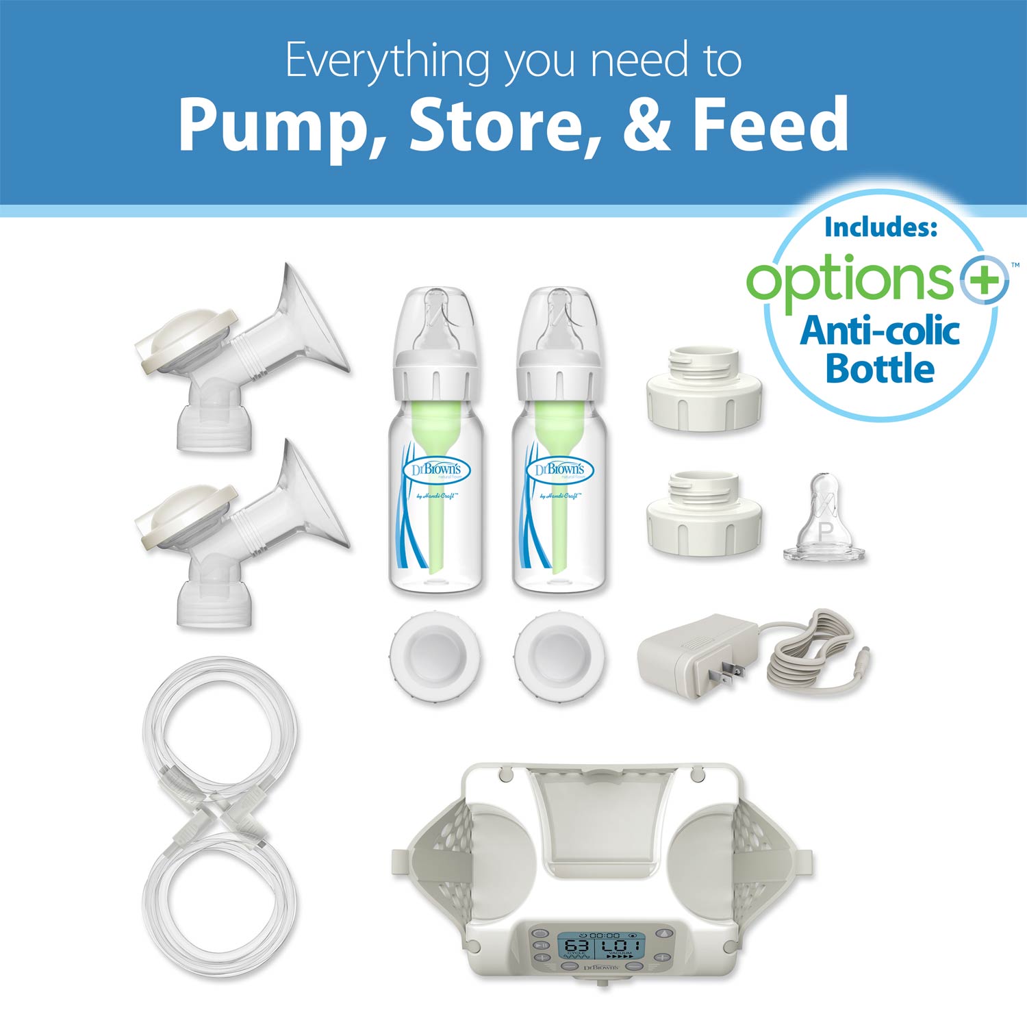 Dr. Brown's Customflow Double Electric Quiet Breast Pump with SoftShape Silicone Shields - Image 7