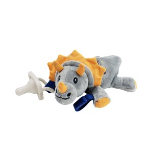 Dr. Brown's® Lovey Pacifier and Teether Holder. Triceratops