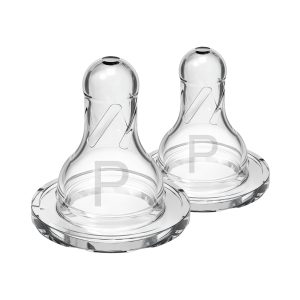 Dr. Brown's Natural Flow Narrow Baby Bottle Silicone Nipple. Level Preemie. 2-Pack