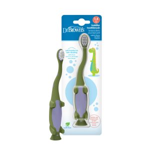 Dr. Brown's Toddler Toothbrush. Dinosaur. 1-Pack