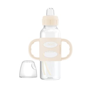 Dr. Brown's Milestones Narrow Sippy Spout Bottle with Silicone Handles. 8 oz/250 mL