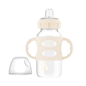 Dr. Brown's Milestones Wide-Neck Sippy Spout Bottle with Silicone Handles. 9 oz/270 mL