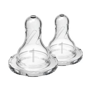 Dr. Brown's Natural Flow Narrow Baby Bottle Silicone Nipple. Level 1. 2-Pack
